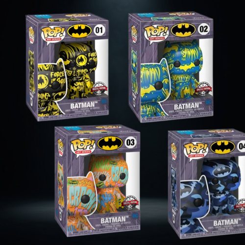 Funko Pop! Art Series Batman set 4 Funko Pop! Heroes DC – Batman Art Series Set Completo (4 Figuras) #01–04 Special Edition
