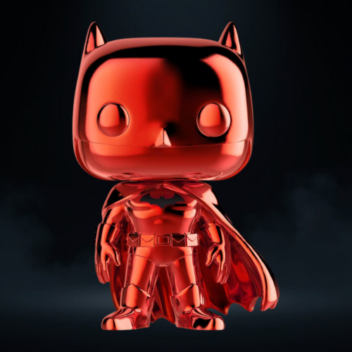 Funko Pop! Heroes: DC Super Heroes Red Chrome Batman #144 Funko Shop Exclusive