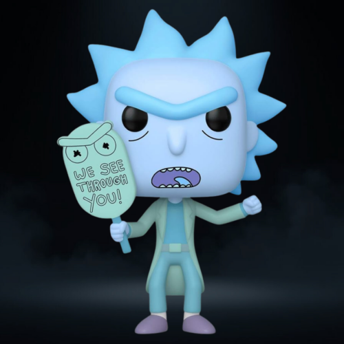 Funko Pop! Rick and Morty Hologram Rick Clone Glow in the Dark #665 Amazon Exclusive