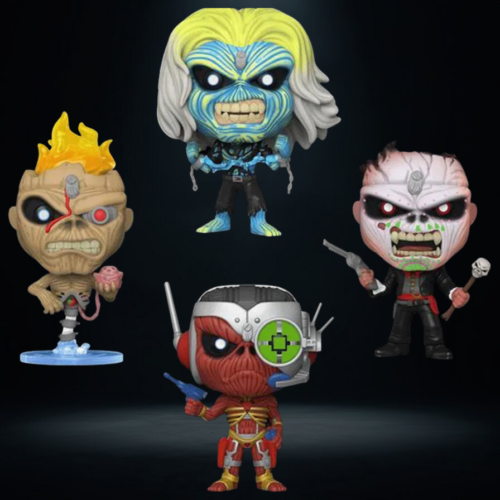 Funko Pop! Rocks Iron Maiden Eddie 4-Pack Glow in the Dark Box Set