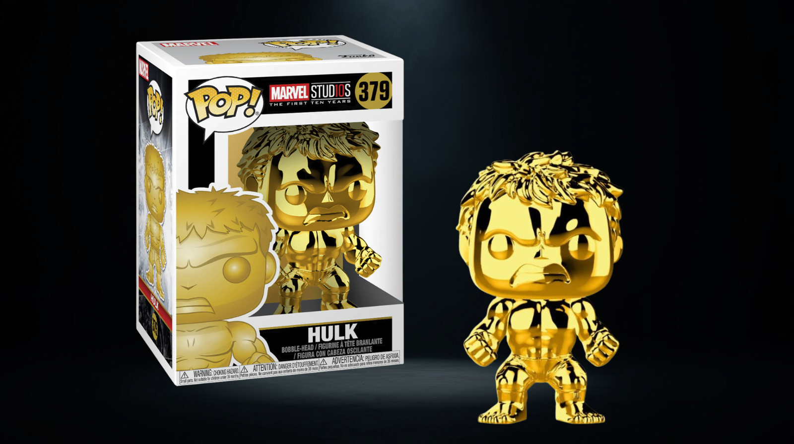 Funko Pop! Marvel Hulk Gold #379 Marvel Studios The First 10 Years - Imagen 2