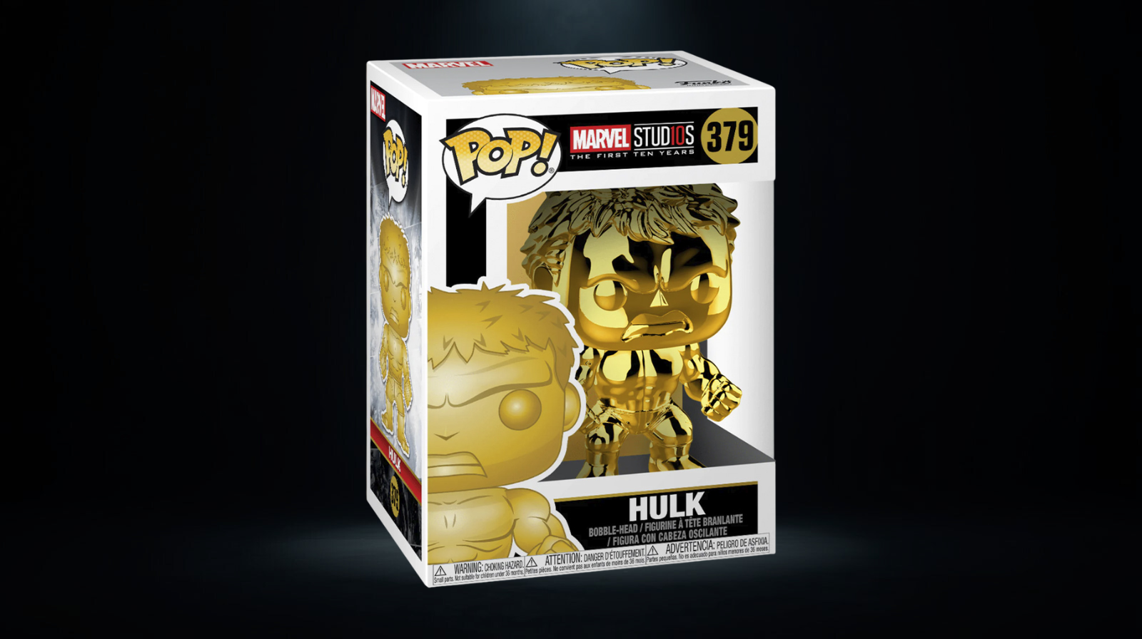 Funko Pop! Marvel Hulk Gold #379 Marvel Studios The First 10 Years - Imagen 3