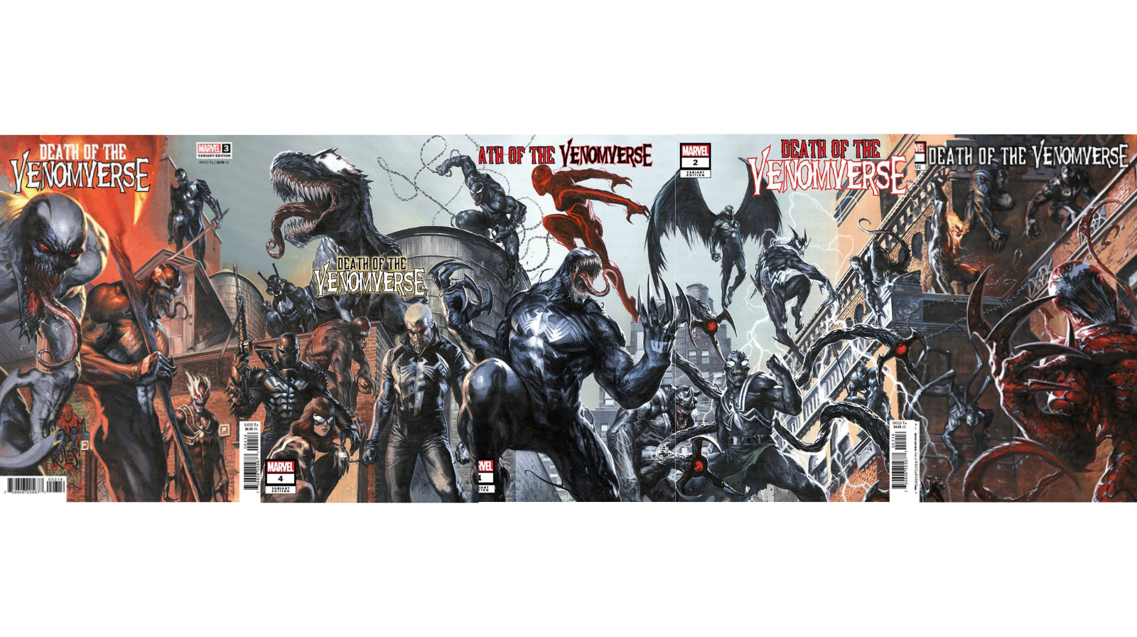 Death of the Venomverse #1-5 Gabriele Dell'Otto Connecting Variant Set (5 Comics)